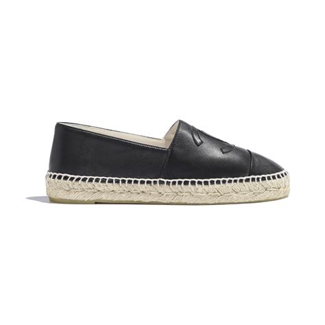 chanel black espadrille wedges|chanel espadrilles price euro.